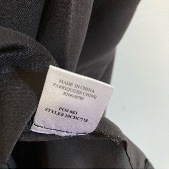 Brochu Walker Sleeveless Silk Blouse Pleated Back Dark Gray - Picture 8 of 12